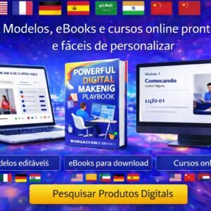 Multilingual Online Course Website Template (Portuguese Edition) – Conteúdo em