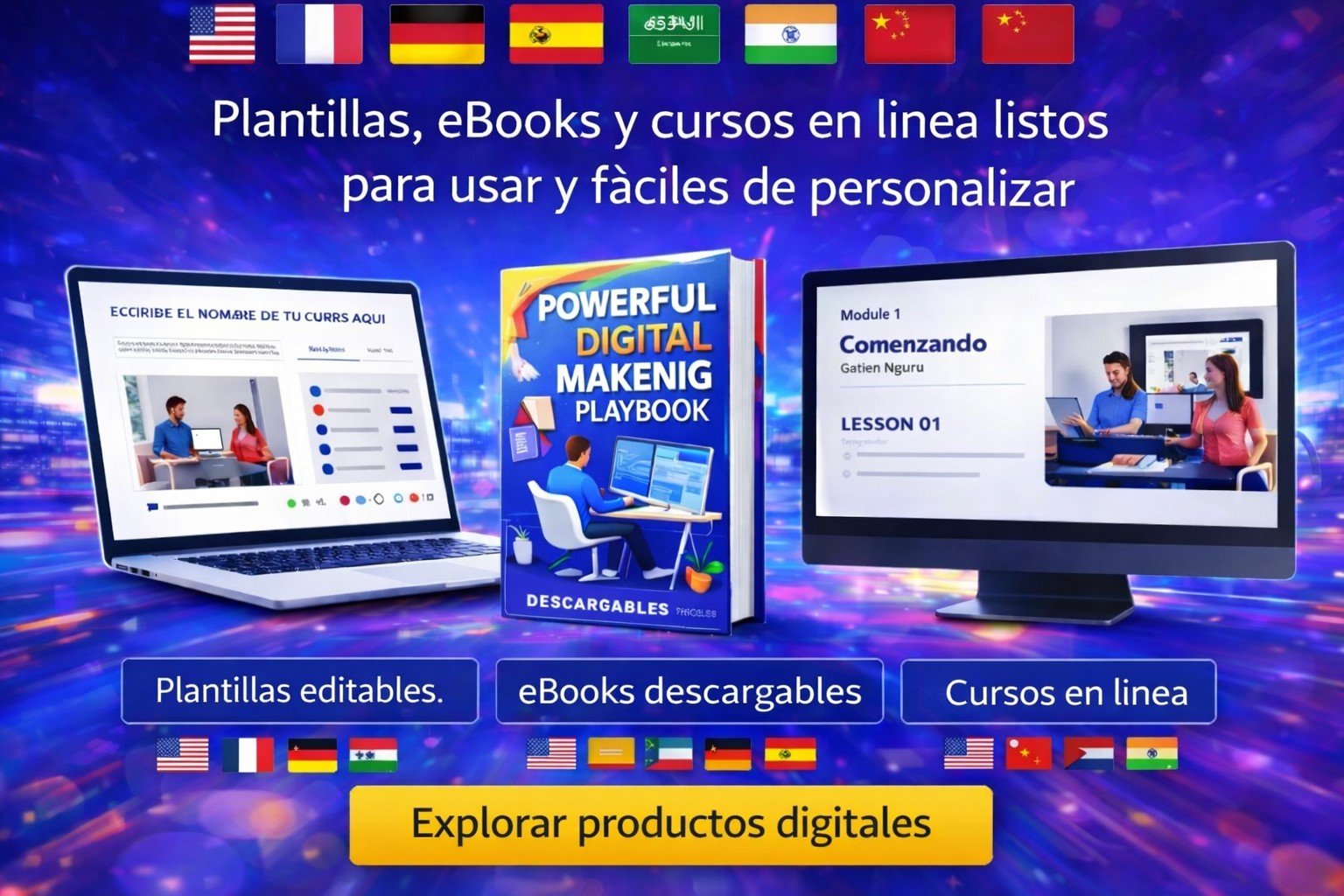 Multilingual Online Course Website Template (Spanish Edition) – Contenido en Español